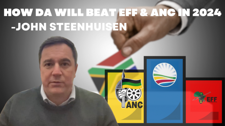 Legyőzlető az EFF és ANC állítja John Steeenhuisen DA-vezér. Fotó: BizNews