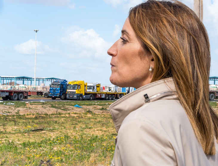 Az Európai Parlament elnöke, Roberta Metsola új távlatokat fedez fel Gázában