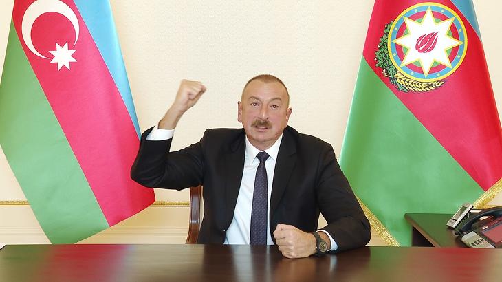 Ilham Alijev azeri elnök többször fenyegette szomszédját. Fotó: Wikipedia