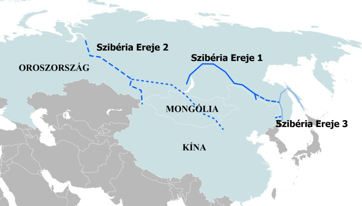 A Szibéria Ereje gázvezetékek &ndash; a 2-est még csak tervezgetik 