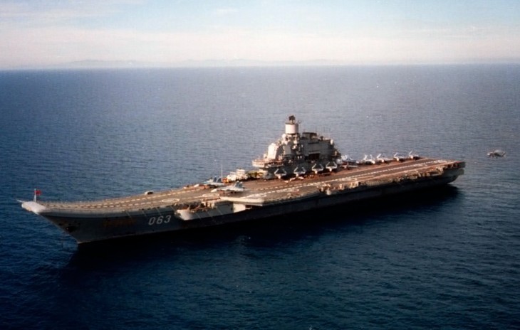 Az orosz híradások szerint kisebb tűzről volt szó a Kuznyecov admirális fedélzetén. Fotó: Wikipedia