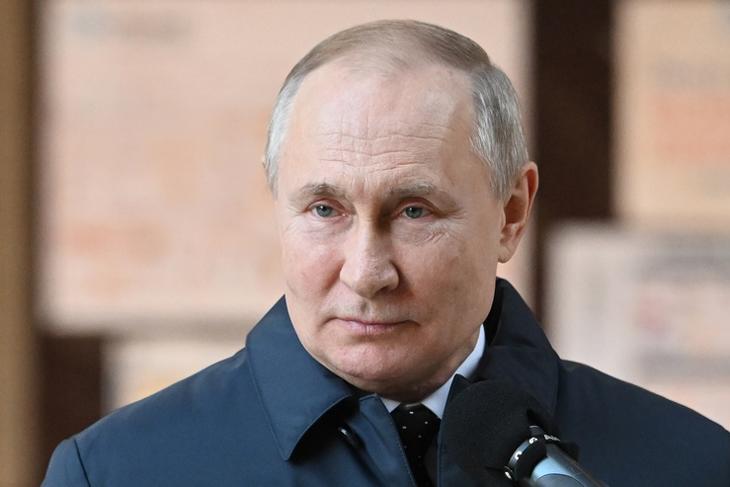 Vlagyimir Putyin Moszkvában 2022. február 27-én. (EPA/SERGEI GUNEYEV/SPUTNIK/KREMLIN) 