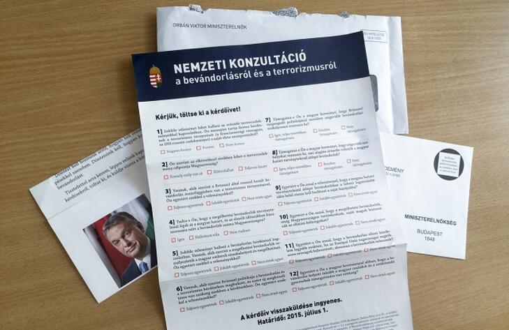 Egy korábbi nemzeti konzultáció kérdőíve