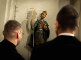 Szent István szobra a prágai Szent Henrik templomban