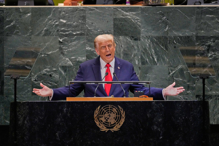 Nem volt boldog Donald Trump az ENSZ közgyűlésén, se mozgólépcső, se súgógép nem volt szeptember 23-ai felszólalása idején