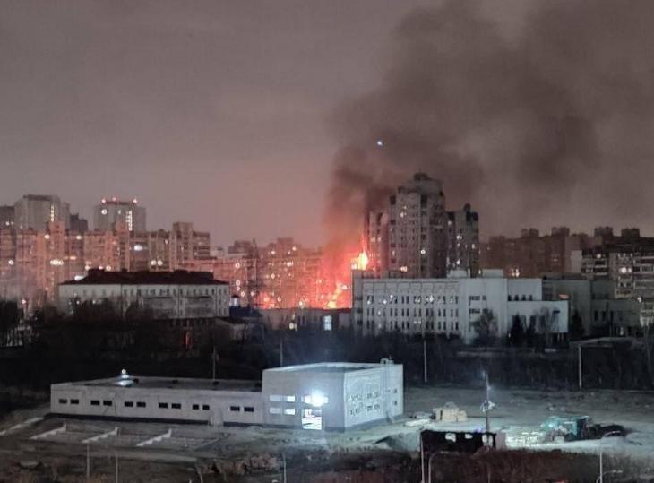 Kijevben hajnalban több robbanás is volt néhány kerületben (fotó: Instagram)