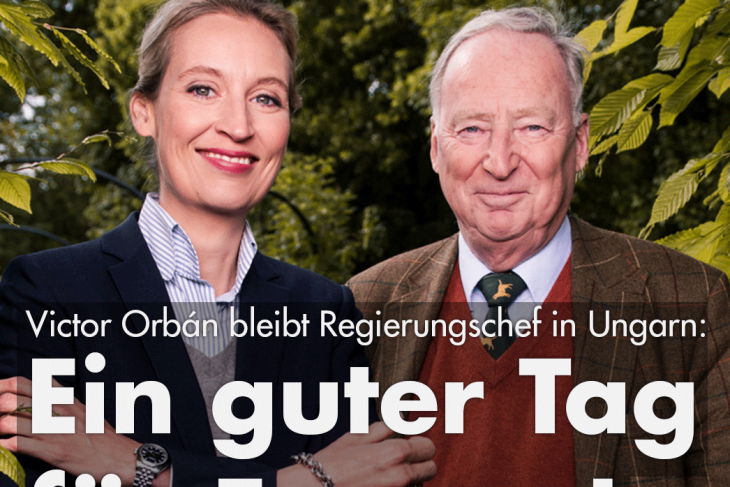 Az AfD 2018-as gratulációja