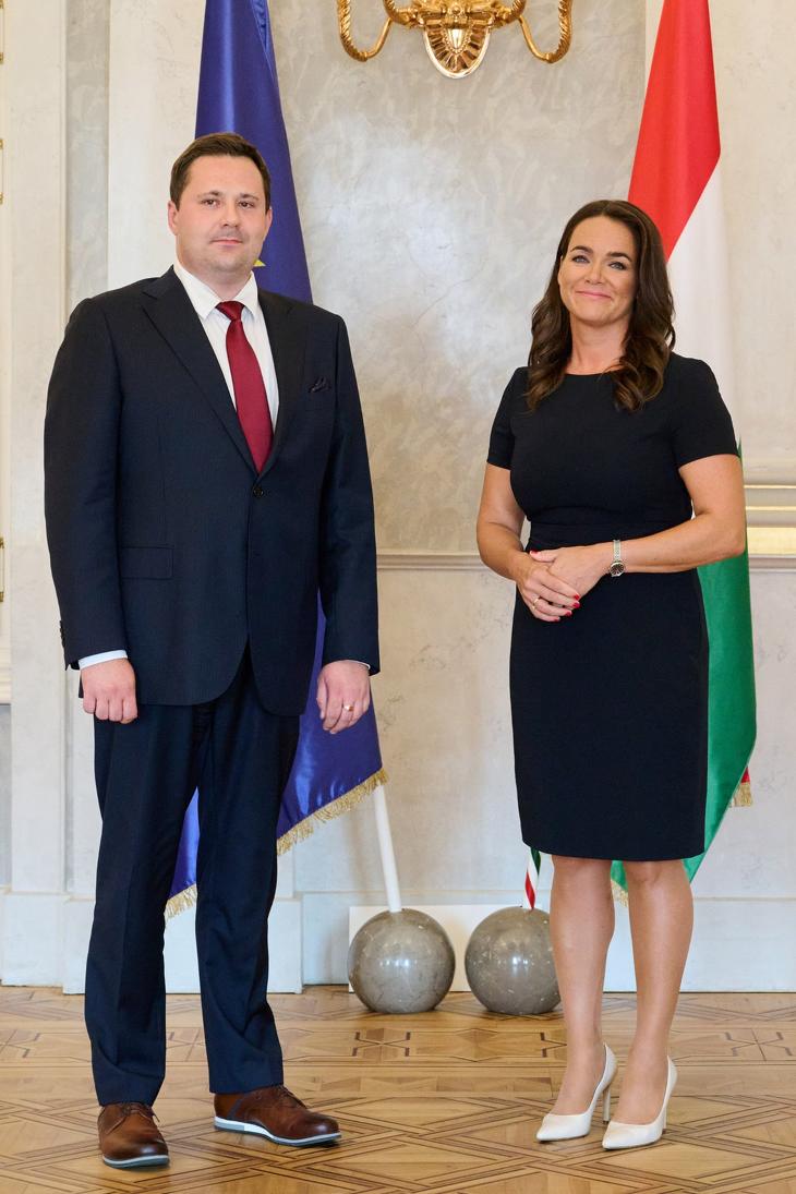 Ambassador Raul Toomas on 17 August 2022, after handing over the credentials to Hungarian President Katalin Novák. Photo: Facebook / Estonian Embassy in Budapest
