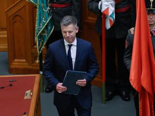 Magyar Péter miniszterelnök az Országgyűlés plenáris ülésén az Országházban 2026. május 12-én.

