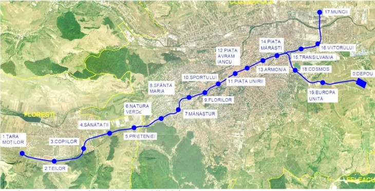A kolozsvári metró 21 kilométeren át  fut majd a városon keresztül
