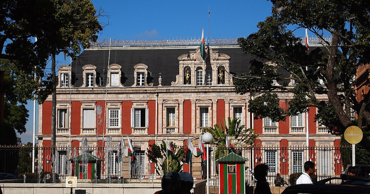 Az elnöki palota Antananarivoban