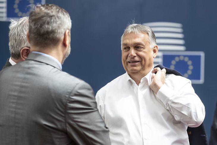 Orbán Viktor az EU-csúcson Brüsszelben 2020. július 19-én.  (Fotó: Európai Tanács)