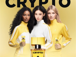 A Binance kriptós parfümjének reklámja.