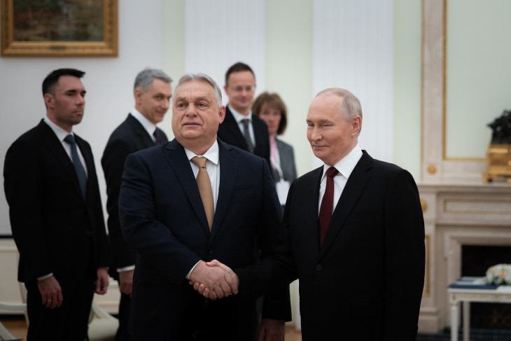 Orbán Viktor és Vlagyimir Putyin találkozója a moszkvai Kremlben 2025. november 28-án