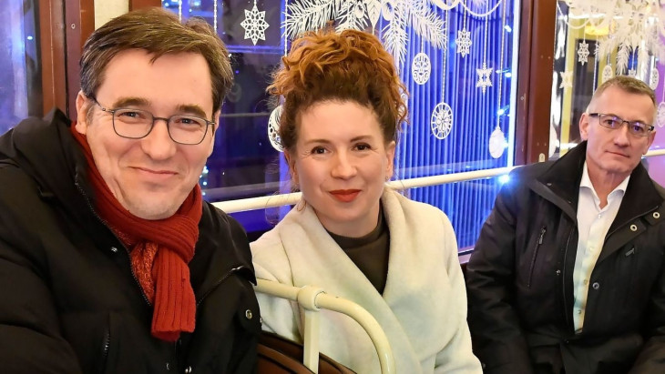 Karácsony Gergely és Tüttő Kata díszkivilágításban