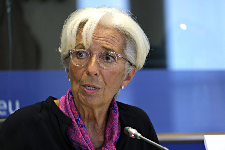 Christine Lagarde, az EKB elnöke: A recessziós kockázatok ellenére a jegybank elkötelezett a kamatemelések folytatása mellett. Forrás: EKB