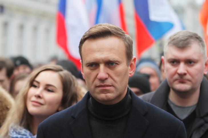 Alekszej Navalnij egy moszkvai tüntetésen 2020 februárjában. Fotó: EPA/YURI KOCHETKOV 