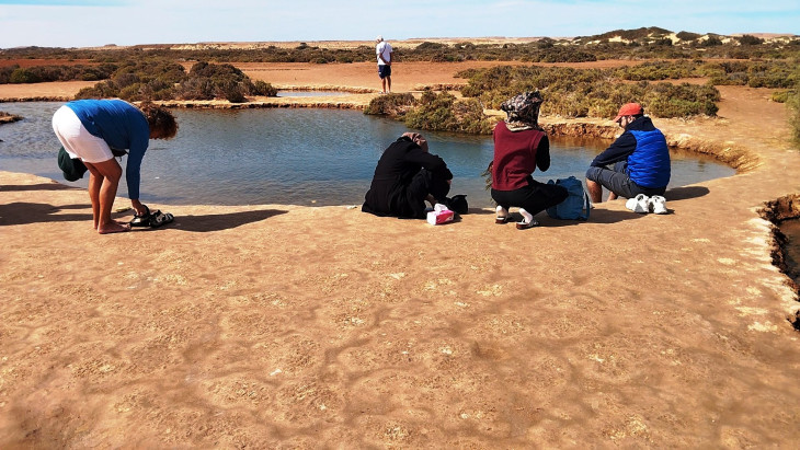 Halpedikűr a sivatagi sóstóban