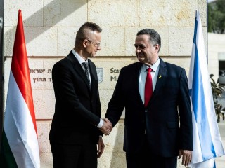 Szijjártó Péter és Jiszráél Katz izraeli külügyminiszter találkozójaJeruzsálemben 2024. január 17-én. Fotó: Facebook/Szijjártó Péter  