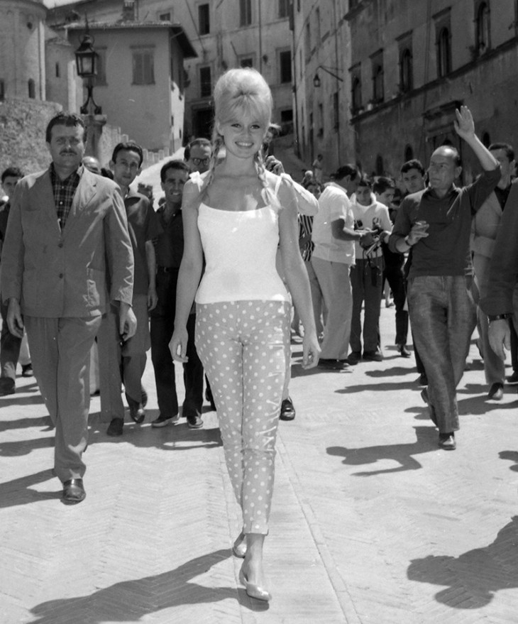 Brigitte Bardot az olaszországi Spoletóban 1961-ben