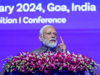 Az indiai miniszterelnök Modi az ország felvirágoztatásáról beszél Fotó: Narendra Modi honlapja 