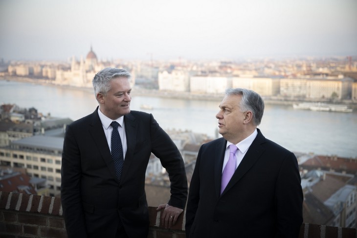 Mathias Cormann OECD-főtitkár Orbán Viktorhoz látogatott. Fotó: MTI / Miniszterelnöki Sajtóiroda / Benko Vivien Cher