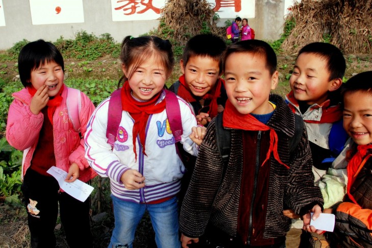 Kínai iskolások. Már csökken az ország népessége. Fotó: Depositphotos