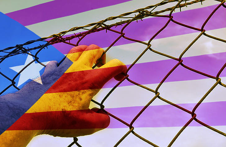 Százezres tüntetés Barcelonában