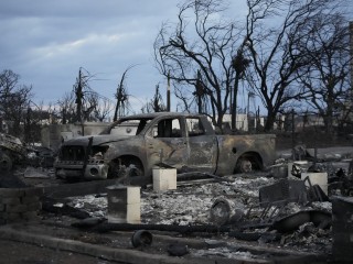 Tűz pusztított Mauin. Fotó: AP Photo/Rick Bowmer