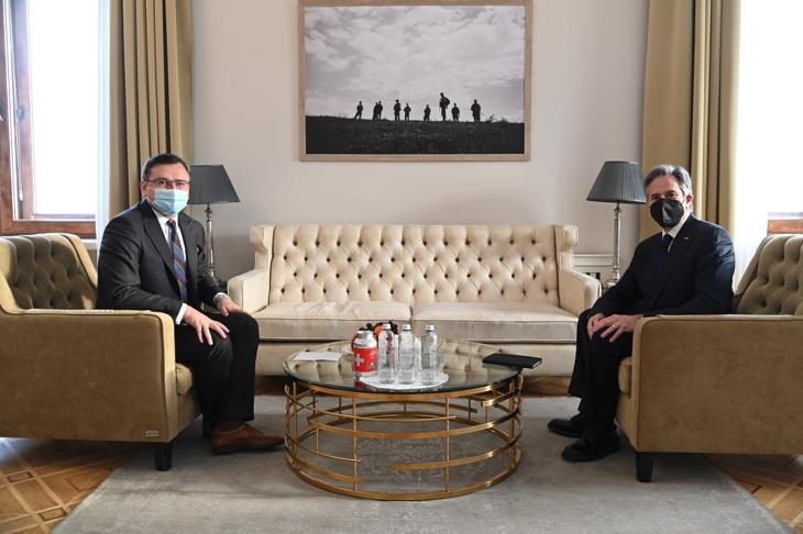 Dmitro Kuleba és Anthony Blinken korábbi találkozója - fotó: az Egyesült Államok külügyminisztériuma