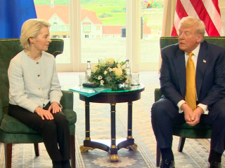 Ursula von der Leyen és Donald Trump Skóciában állapodott meg az új vámokról