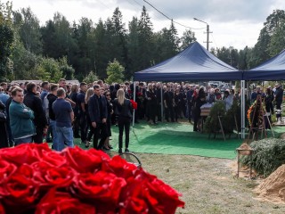Jevgenyij Prigozsin temetése Szentpéterváron 2023. augusztus 29-én. Fotó: EPA/ANATOLY MALTSEV 