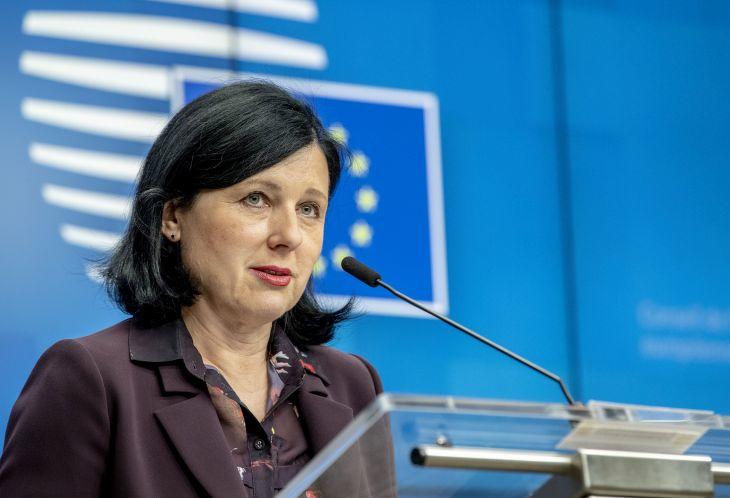 Vera Jourová átláthatóságért és értékekért felelős biztos. Fotó: Európai Tanács