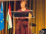 Julia Gross, Németország magyarországi nagykövete  a Német Egység Napja alkalmából rendezett fogadáson Budapesten 2023. október negyedikén. Fotó: Deutsche Botschaft Budapest