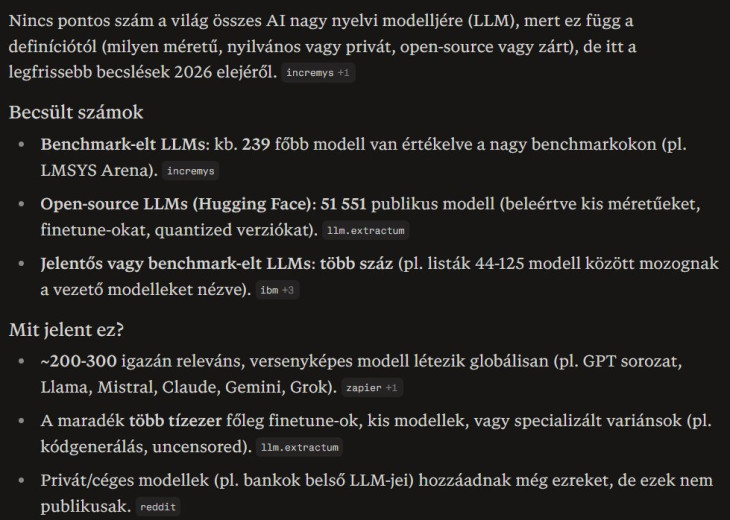Hány AI-modell van? 