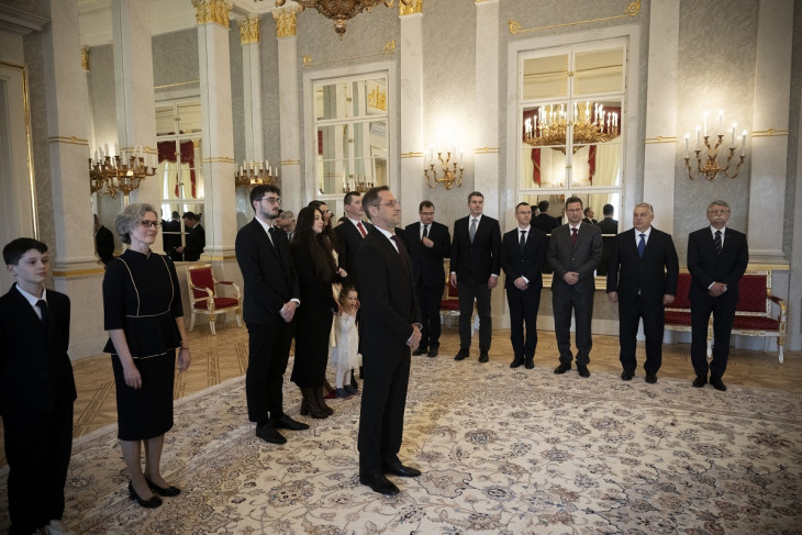 Az új jegybankelnök eskütételén a kormány és a kormánypártok prominensei is jelen voltak