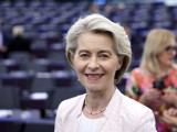 Ursula von der Leyen Strasbourgban megválasztása után 2024. július 18-án 