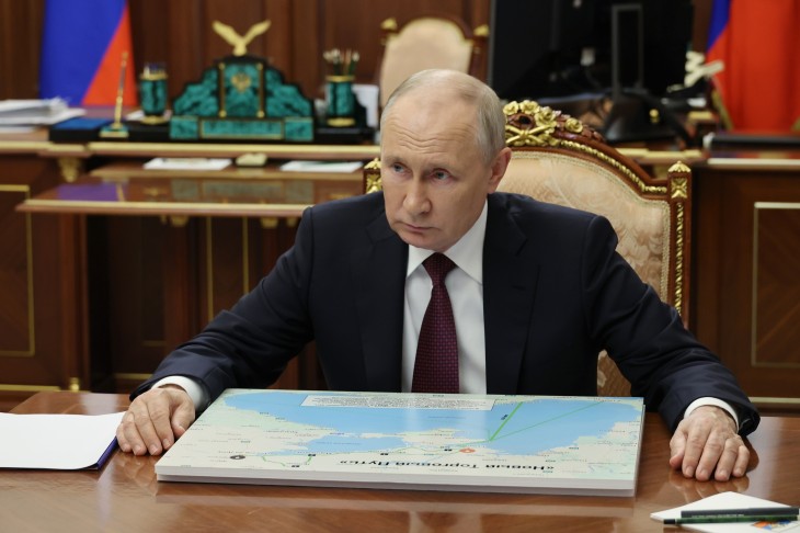 Borús kilátások. Vlagyimir Putyin a Kremlben 2023. augusztus 24-én. Fotó: EPA/MIKHAEL KLIMENTYEV/SPUTNIK/KREML