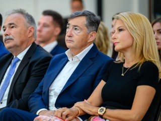 Nagy István agrárminiszter, Mészáros Lőrinc vállalkozó és  felesége Várkonyi Andrea
