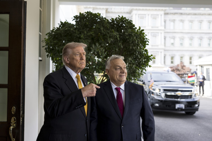 Donald Trump fogadja Orbán Viktort a Fehér Házban 2025. november 7-én