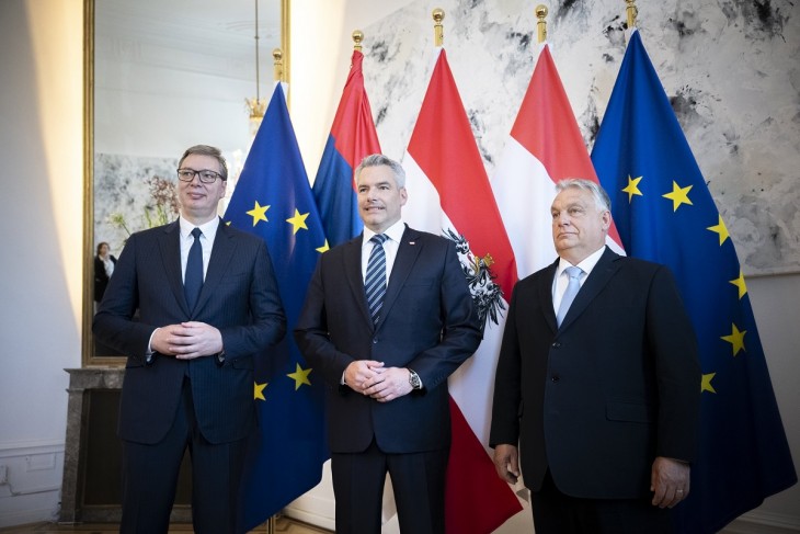 Mindhárom állami vezető kritikákat fogalmazott meg a jelenség uniós kezelésével szemben. Fotó: MTI / Miniszterelnöki Sajtóiroda / Benko Vivien Cher