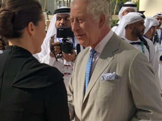 A nap képe: zsebre tett kézzel üdvözölte a brit király Novák Katalint Dubajban