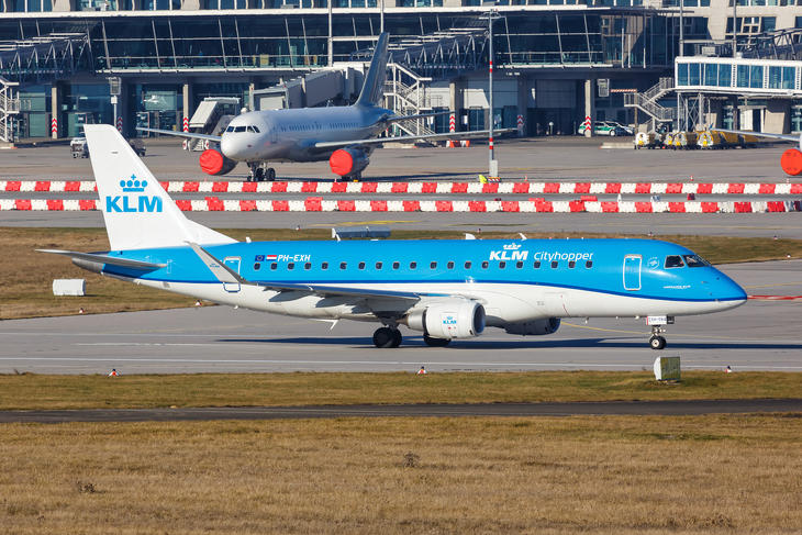 Az új járatot a KLM Embraer 175 típusú géppel üzemeltetik. Fotó: depositphotos