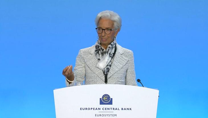 Christine Lagarde, az EKB elnöke. Forrás: EKB