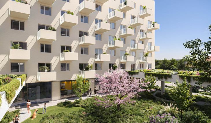 A Bókay Residence látványterve. A lakóparkot jövő év végéig adják át