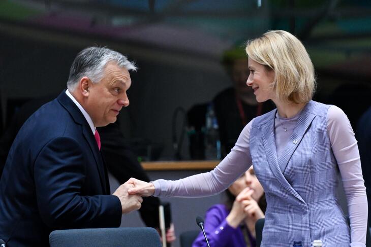 Orbán Viktor és Kaja Kallas uniós külügyi főképviselő egy korábbi képen