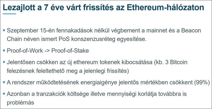 Az Ethereum nagy frissítése. Forrás: Equilor Befektetési Zrt.