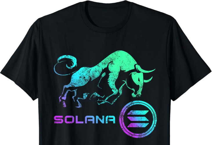 Solana-póló. A bika a féktelen áremelkedés jelképe. Forrás: Amazon.com