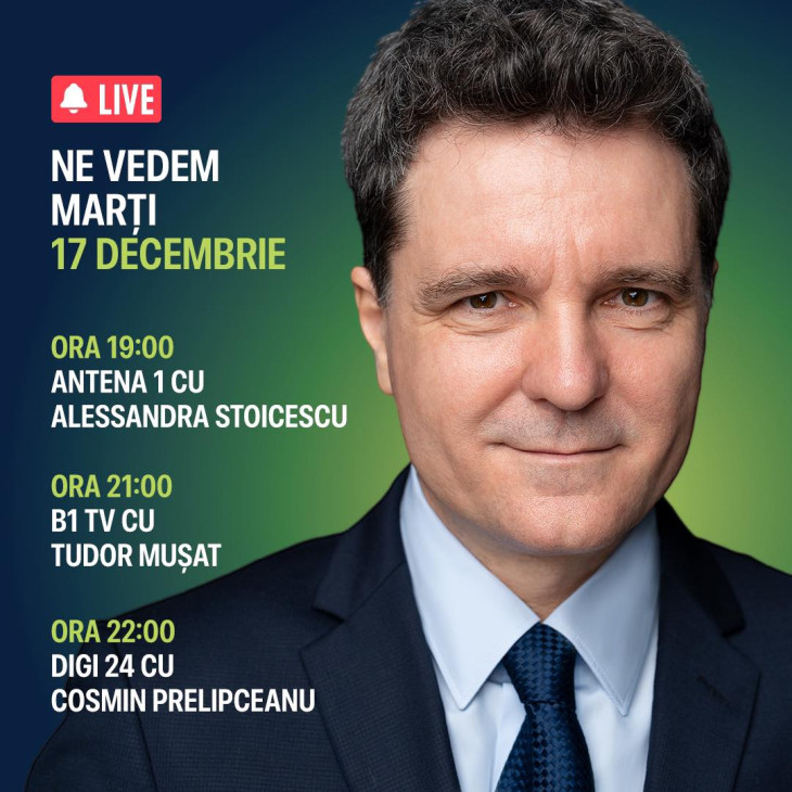 Nicușor Dan mint nyakkendős tévésztár