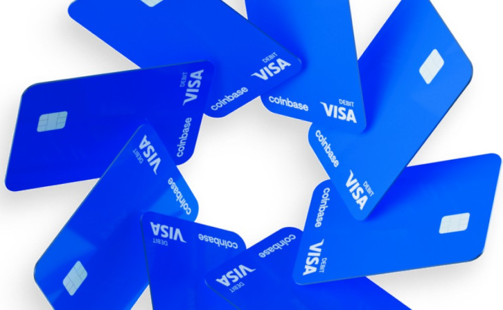 A Coinbase kriptotőzsde kártyája. Forrás: kártyakibocsátó.